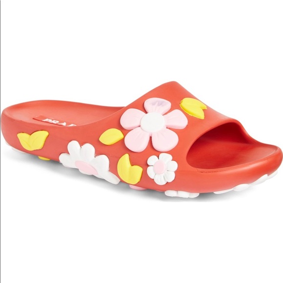 Prada Shoes - PRADA Floral slides